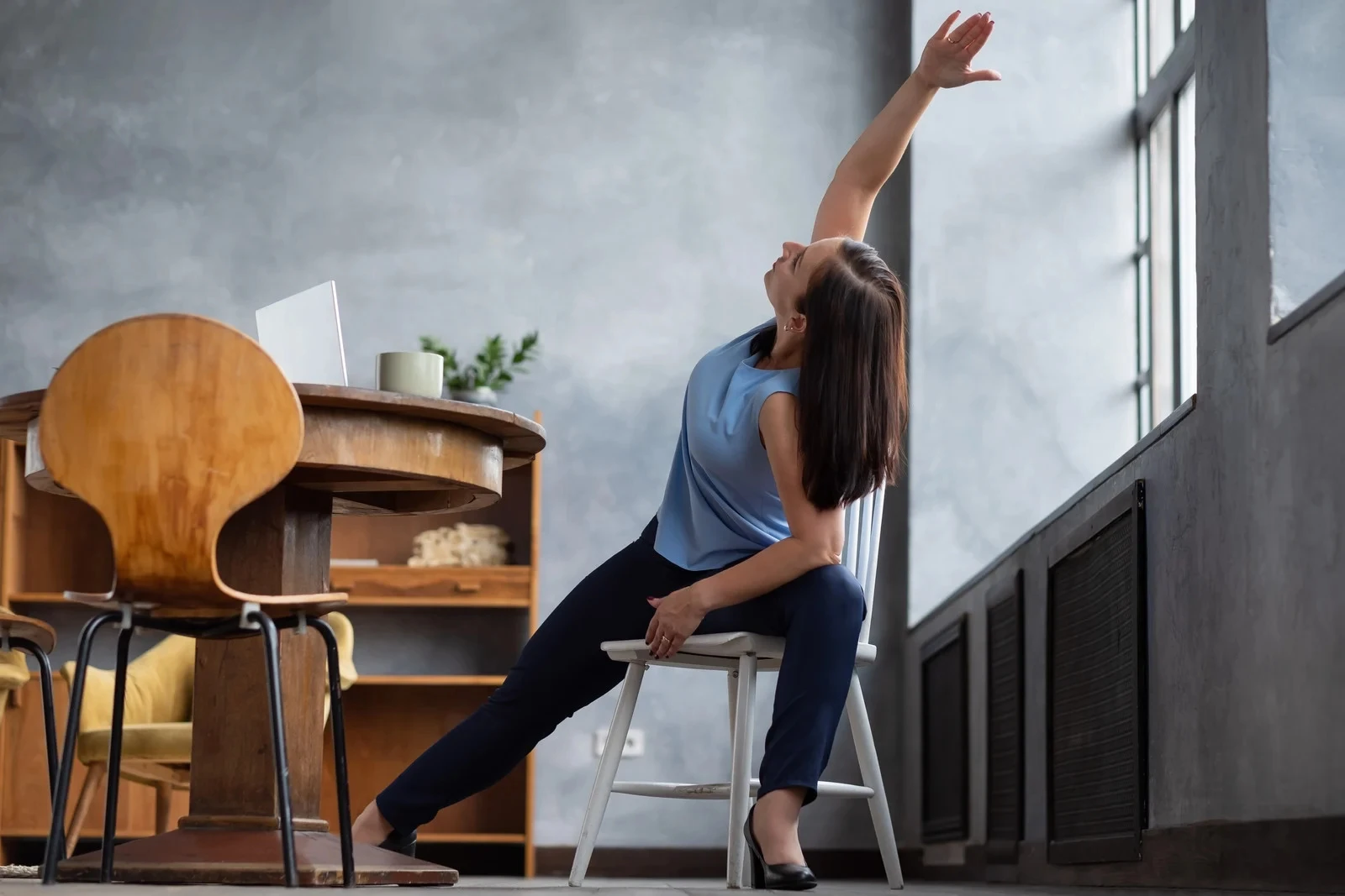 Équipe en séance de yoga